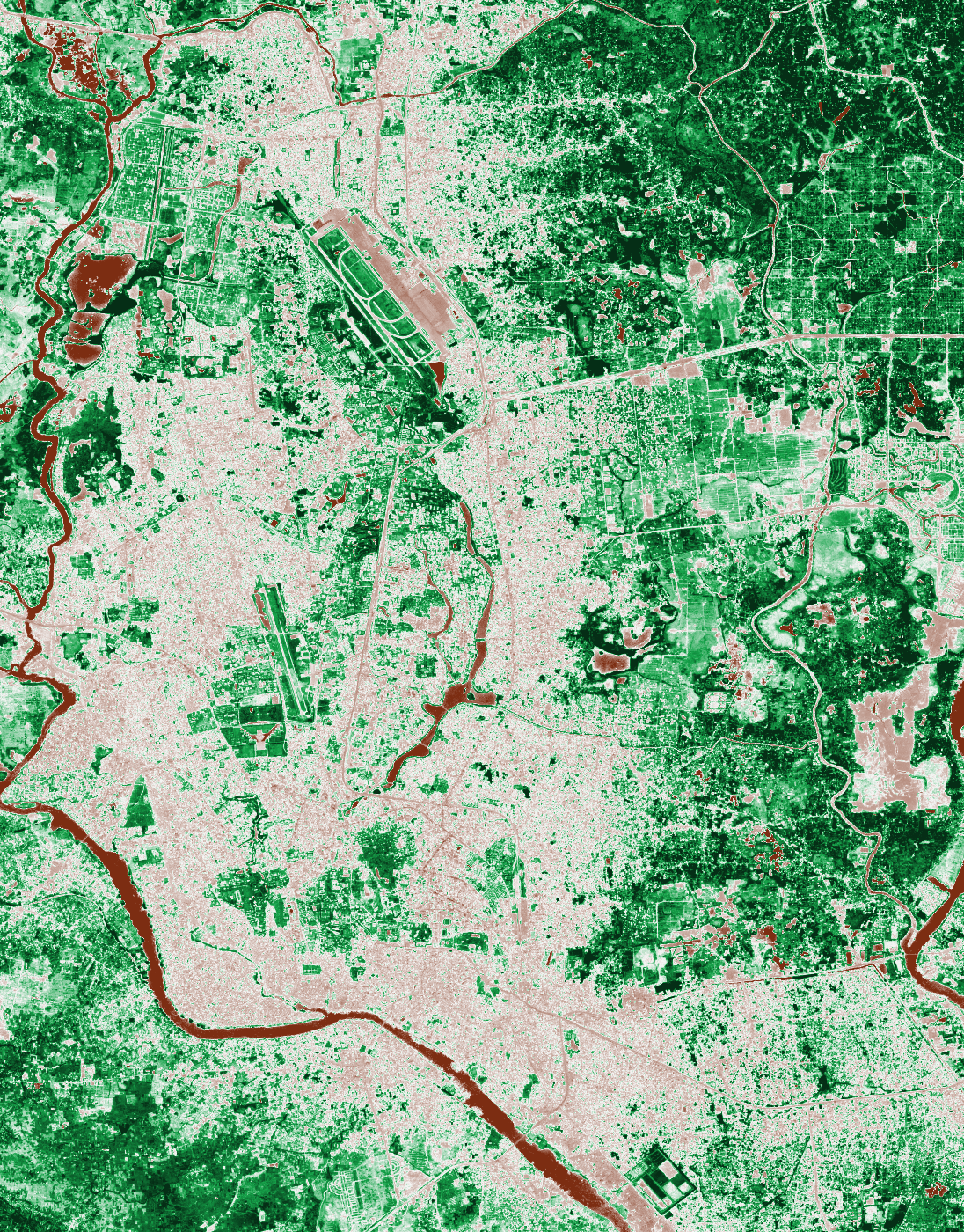 Vegetation index (NDVI) at 10 m, dry season 2025-2026